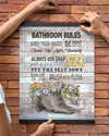 Weimaraner Bathroom Rules,Canvas Poster, Birthday Gift, Christmas Gift ,Family Gift,To My Friend, To My Son, To My Father, To My Mother, To My Wife, To My Husband