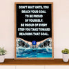 Swimming Poster Room Wall Art | Proud of Every Step You Take | Gift for Swimmer