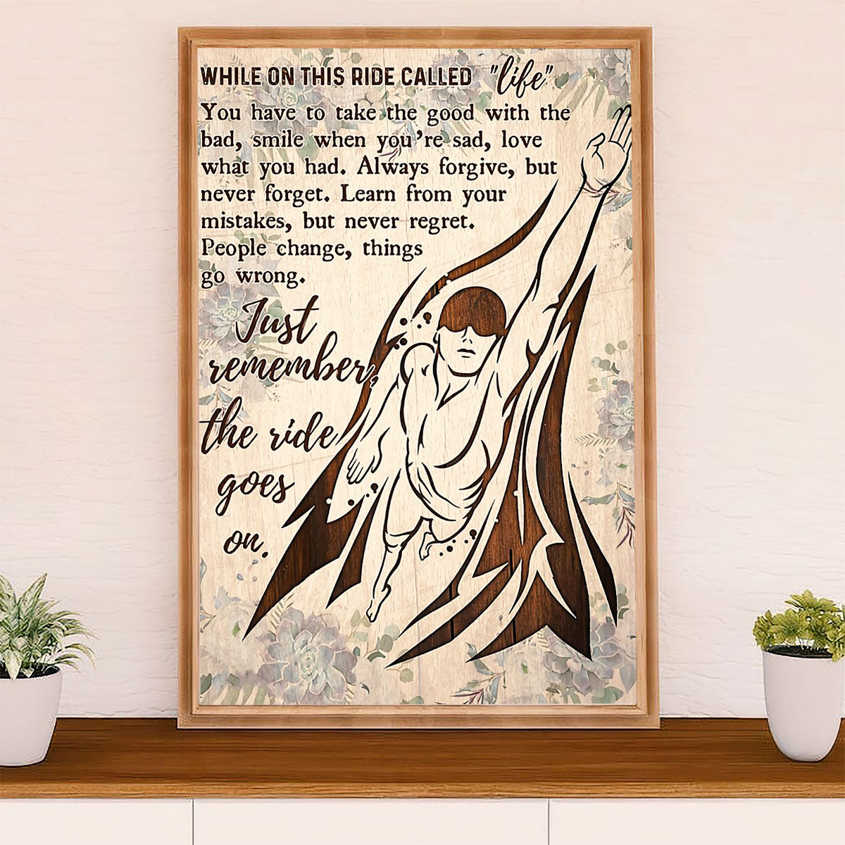 Swimming Poster Room Wall Art | Ride Goes On | Gift for Swimmer