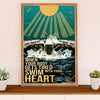 Swimming Poster Room Wall Art | Swim With Your Heart | Gift for Swimmer