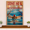 Swimming Poster Room Wall Art | Men Love Swimming | Gift for Swimmer