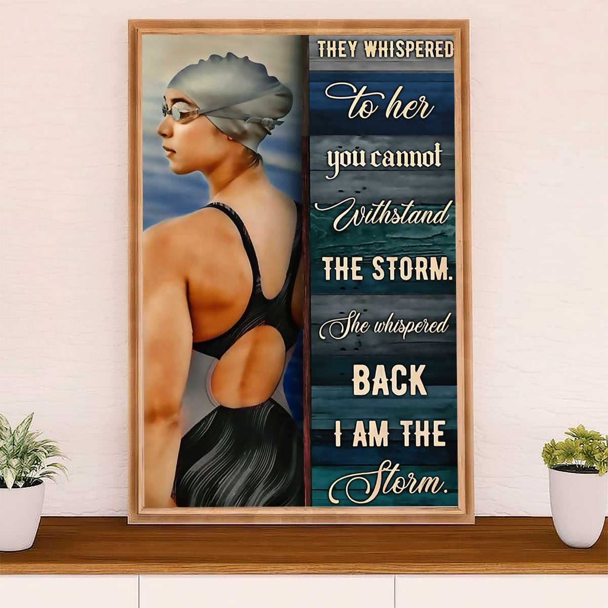 Swimming Poster Room Wall Art | They Whispered to Her | Gift for Swimmer