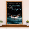 Swimming Poster Room Wall Art | Strength Perfect | Gift for Swimmer