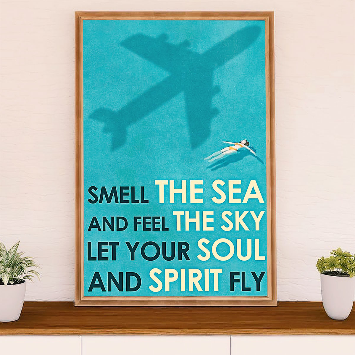 Swimming Poster Room Wall Art | Soul Spirit Fly | Gift for Swimmer