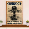 Swimming Poster Room Wall Art | You Will Never See Me Quit | Gift for Swimmer