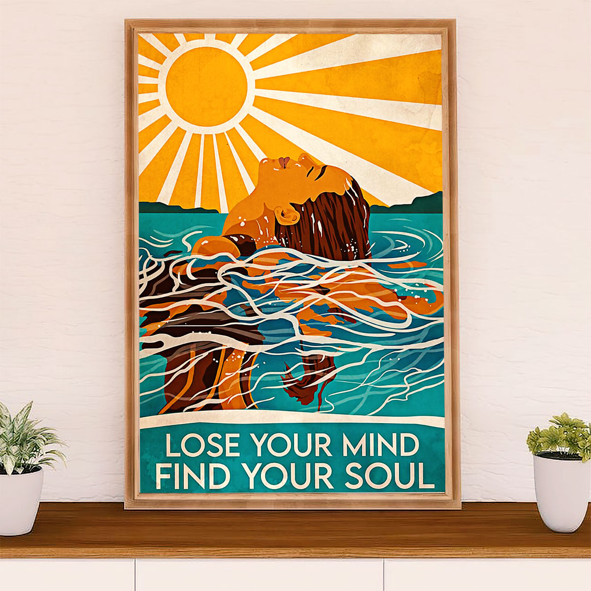 Swimming Poster Room Wall Art | Woman In The Pool | Gift for Swimmer