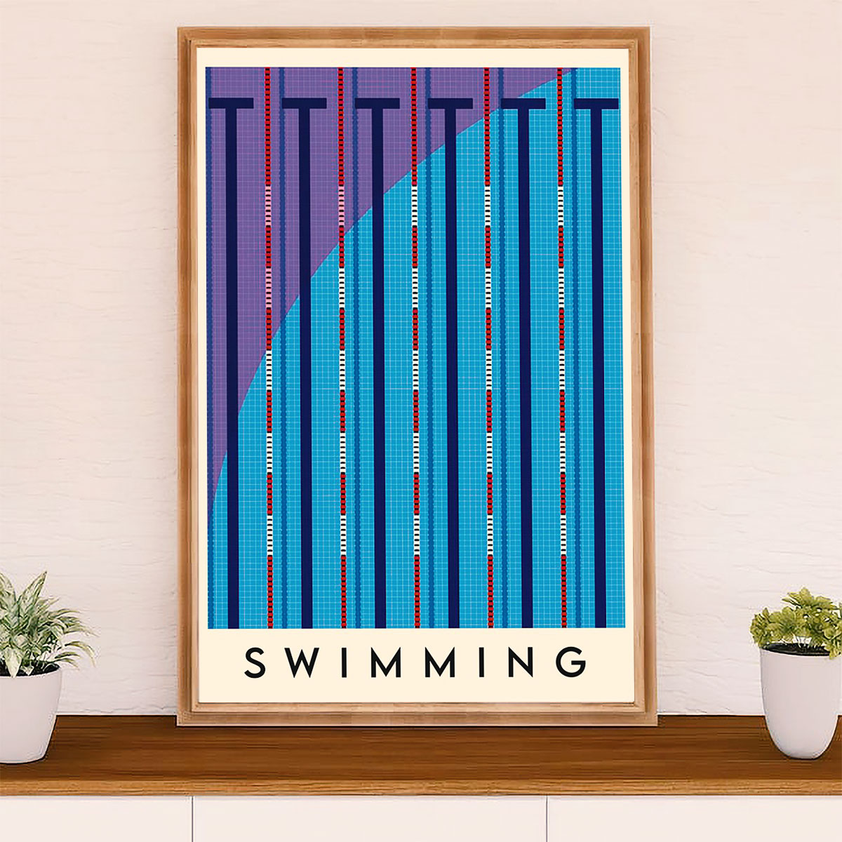 Swimming Poster Room Wall Art | Swimming Pool Race | Gift for Swimmer