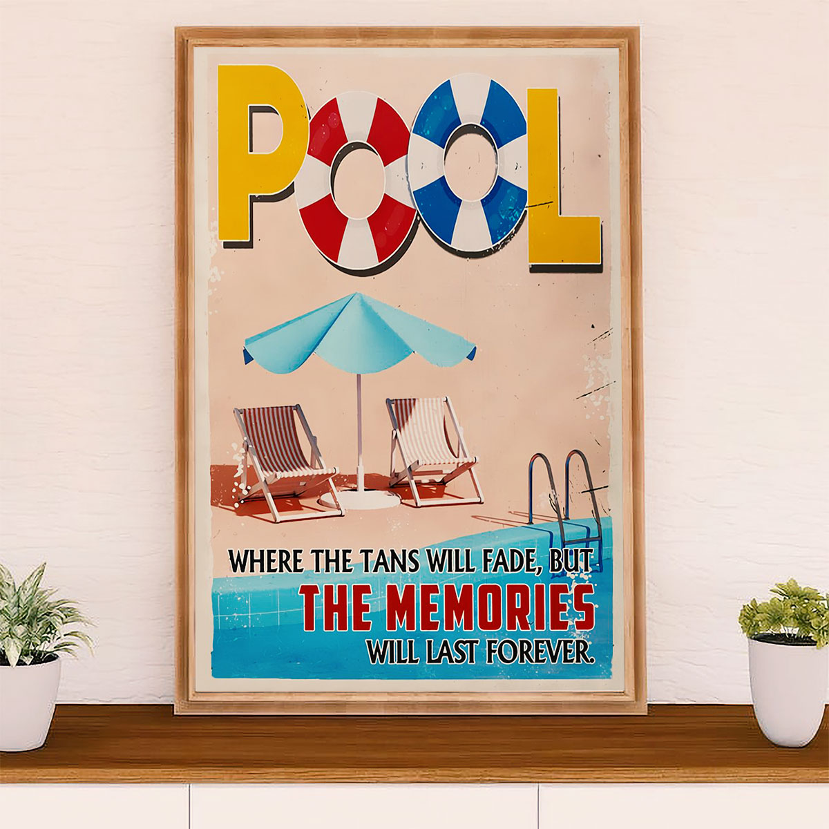 Swimming Poster Room Wall Art | Memories Last Forever | Gift for Swimmer