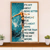 Swimming Poster Room Wall Art | Better than you were Yesterday | Gift for Swimmer