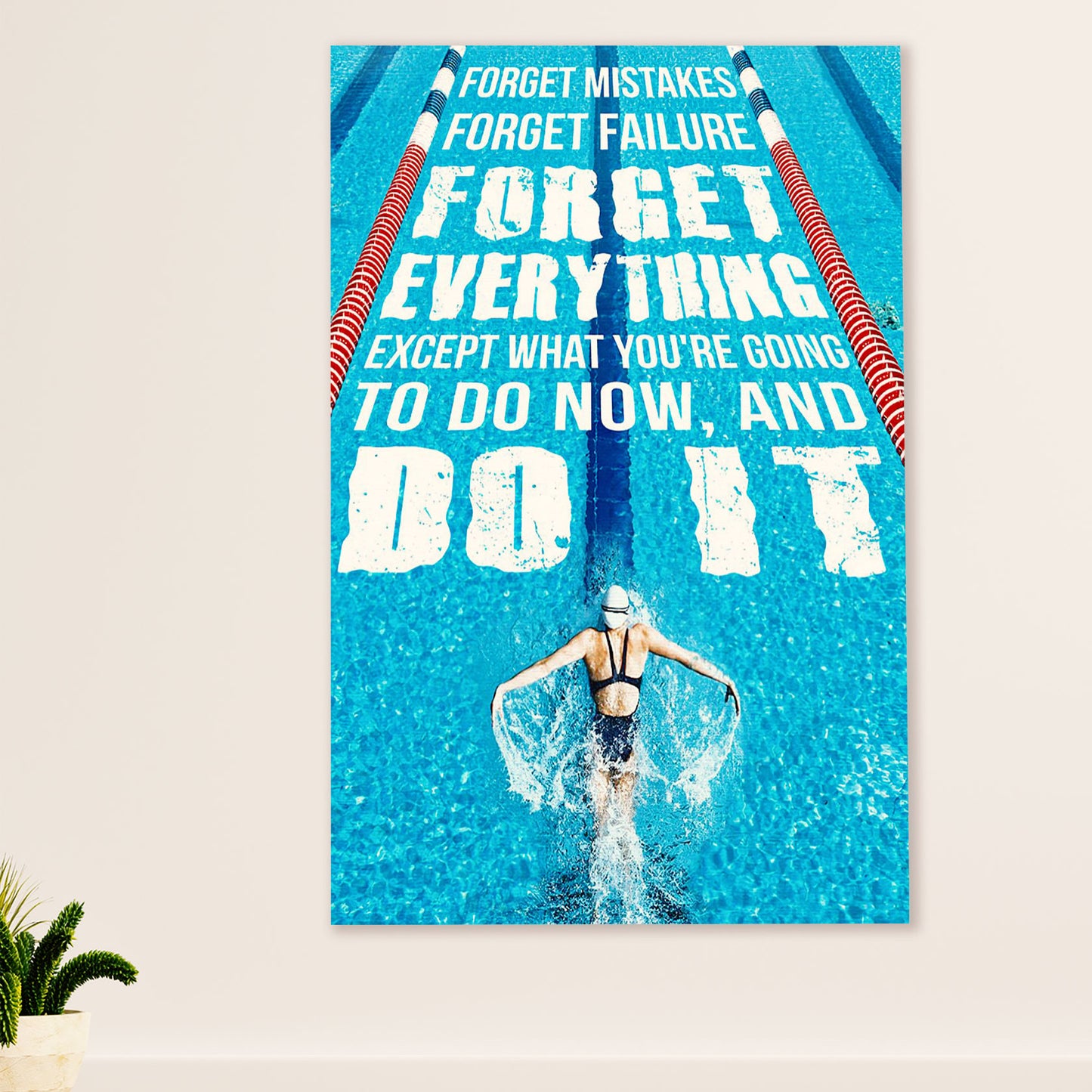 Swimming Poster Room Wall Art | Do IT | Gift for Swimmer