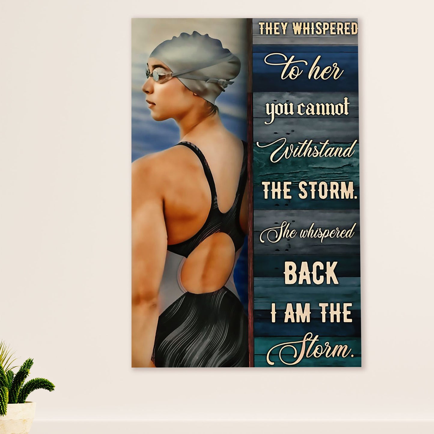 Swimming Poster Room Wall Art | They Whispered to Her | Gift for Swimmer