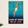 Swimming Poster Room Wall Art | Woman Swimming | Gift for Swimmer