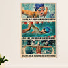 Swimming Poster Room Wall Art | Live Like Heaven | Gift for Swimmer