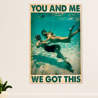 Swimming Poster Room Wall Art | Couple We Got This | Gift for Swimmer