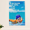 Swimming Poster Room Wall Art | Lapping Everybody | Gift for Swimmer