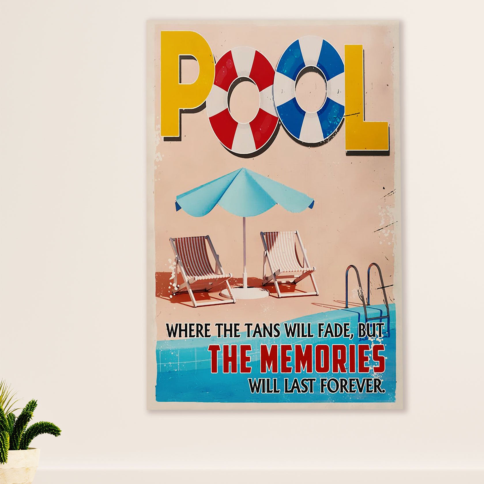 Swimming Poster Room Wall Art | Memories Last Forever | Gift for Swimmer
