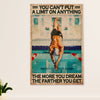 Swimming Poster Room Wall Art | Cant Put A Limit On Everything | Gift for Swimmer