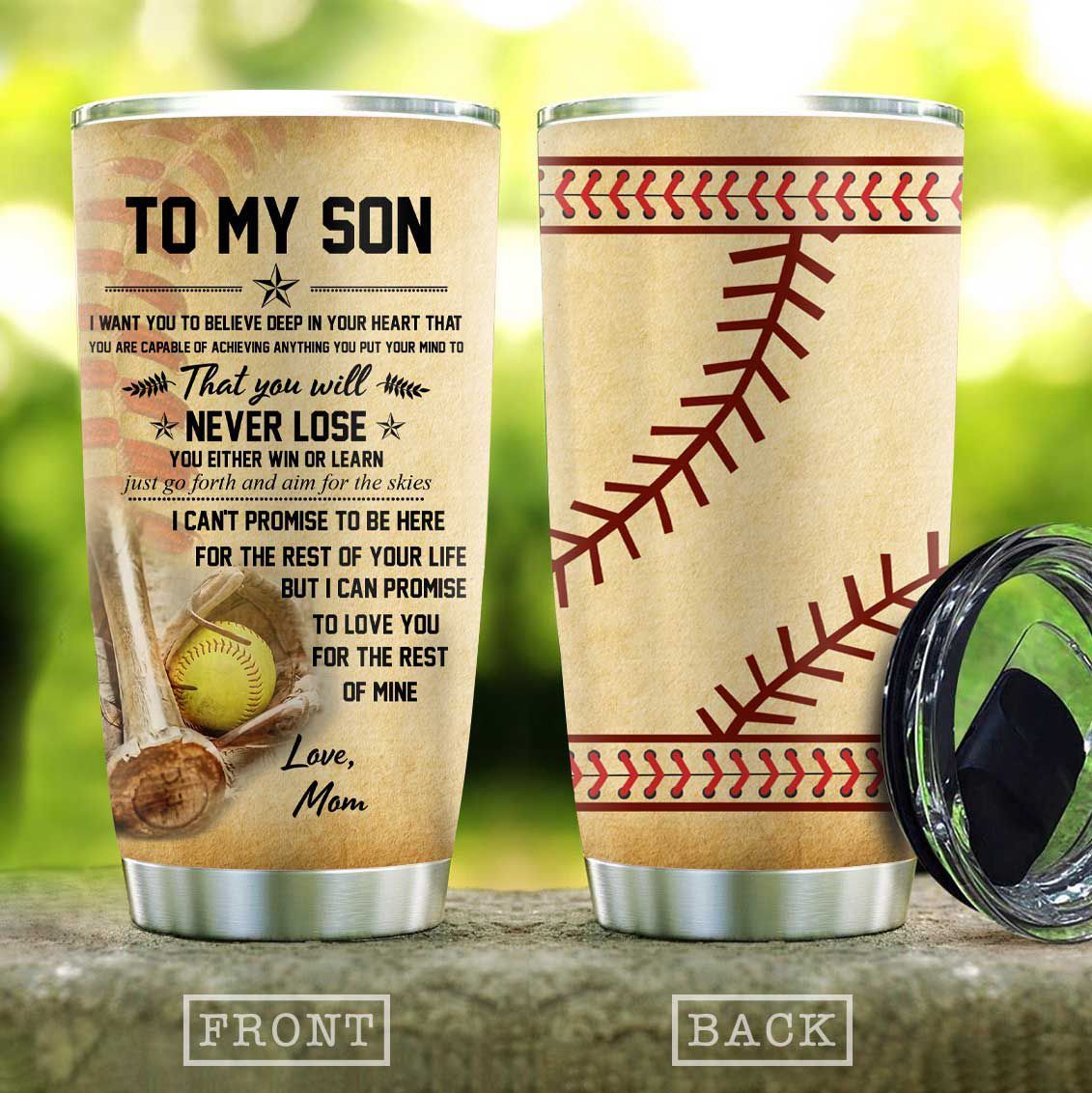 Baseball Son Stainless Steel Tumbler Cups Drinkware 20oz - MostSuit