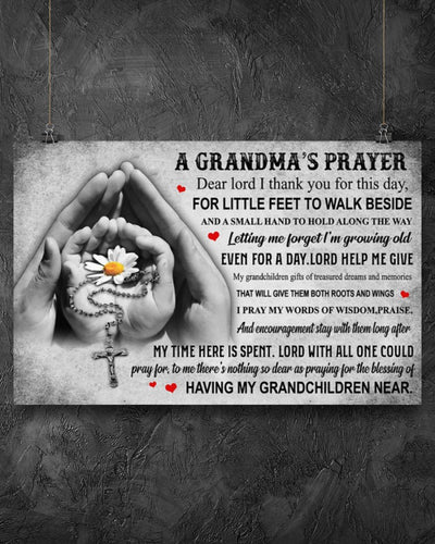 A Grandma's Prayer Easter Canvas And Poster | Wall Decor
