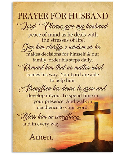 Prayer For Husband Easter Canvas And Poster | Wall Decor Visual Art