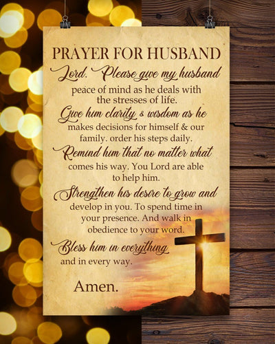 Prayer For Husband Easter Canvas And Poster | Wall Decor