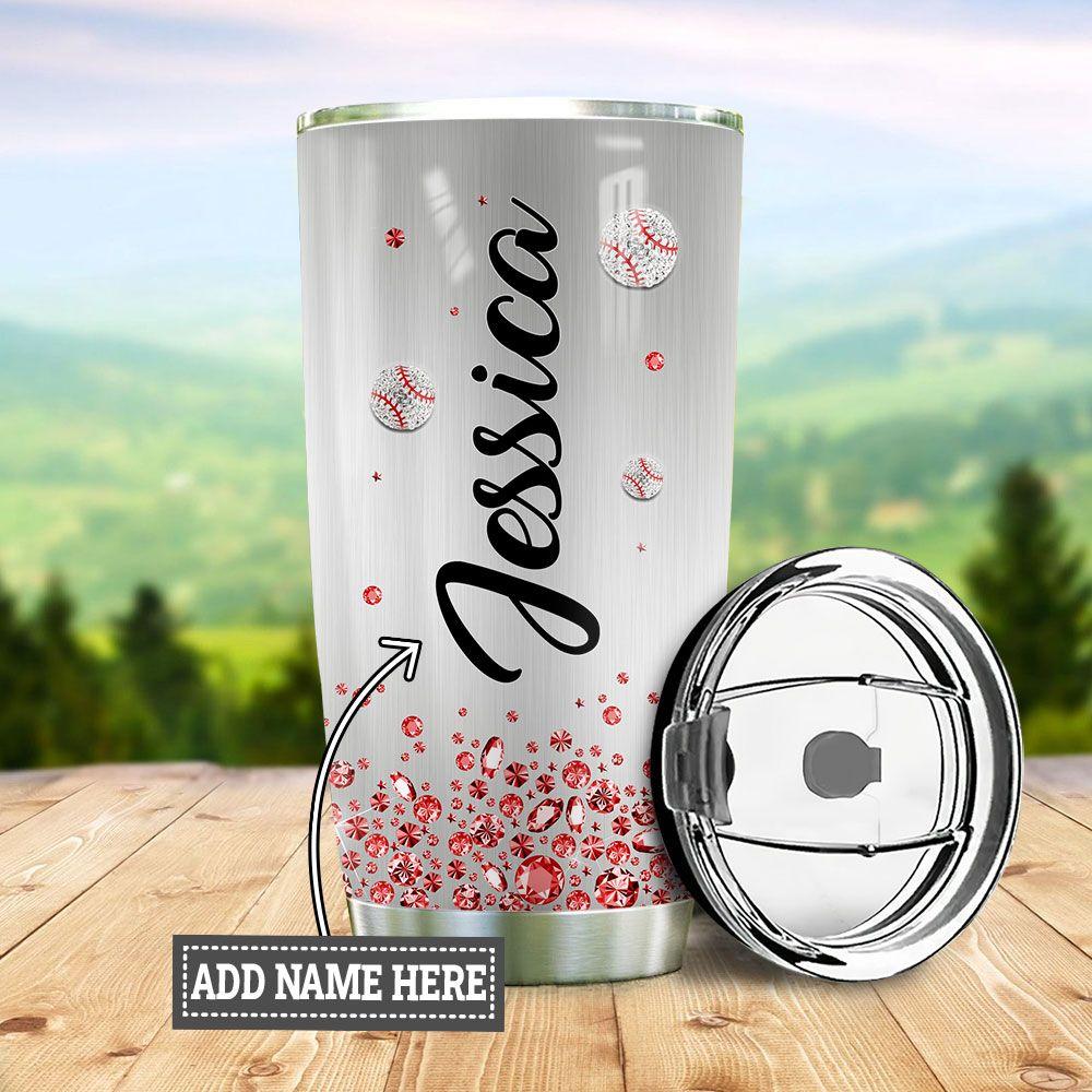 Personalized Baseball Mom Jewelry Style BGM0803001Z Stainless Steel Tumbler - MostSuit