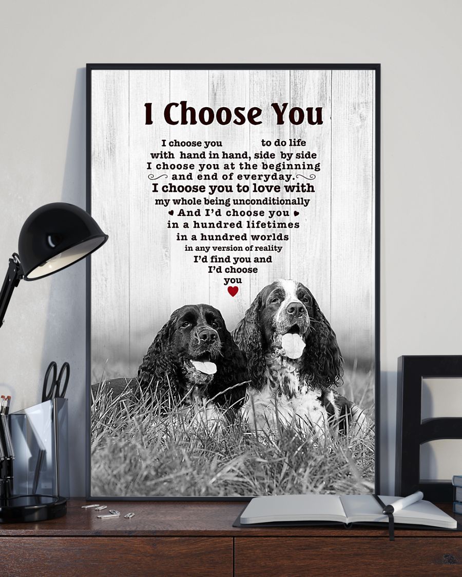 English Springer Spaniel I Choose You Dog Mom Canvas And Poster | Wall Decor  | Mother's Day Gift