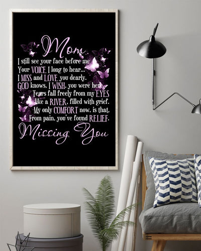 Butterfly I Still See You Mom Insects Bugs Lovers Canvas And Poster, Best Mother s Day Gift Ideas, Mother s Day Gift From Son To Mom, Warm Home Decor Wall Art Visual Art
