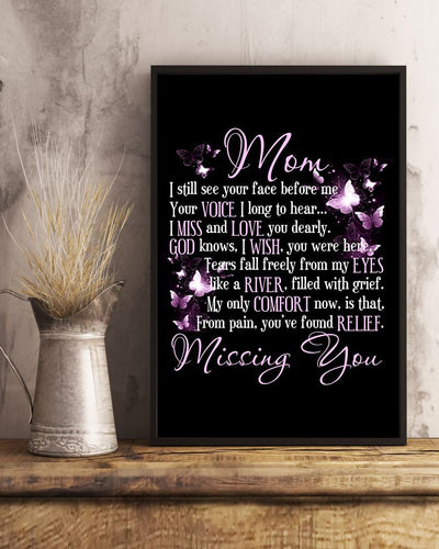 Butterfly I Still See You Mom Insects Bugs Lovers Canvas And Poster, Best Mother s Day Gift Ideas, Mother s Day Gift From Son To Mom, Warm Home Decor Wall Art