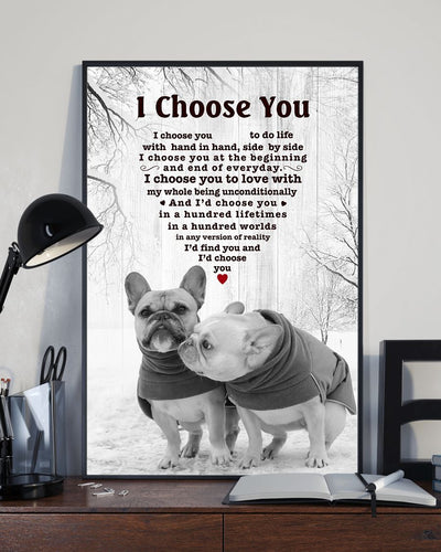French Bulldog I Choose You Gift For Dog Mom Canvas And Poster | Wall Decor  | Mother's Day Gift