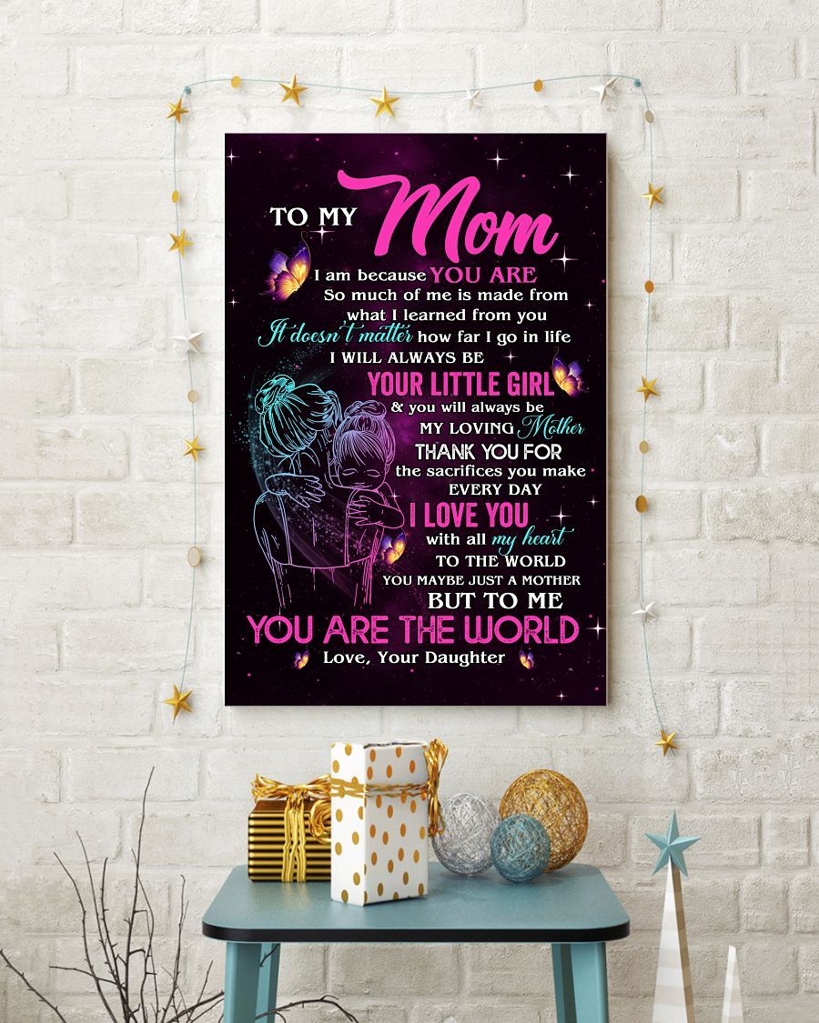 To My Mom Wall Hanging, Mother's Day Gift, Mom Wall Art, Gift for