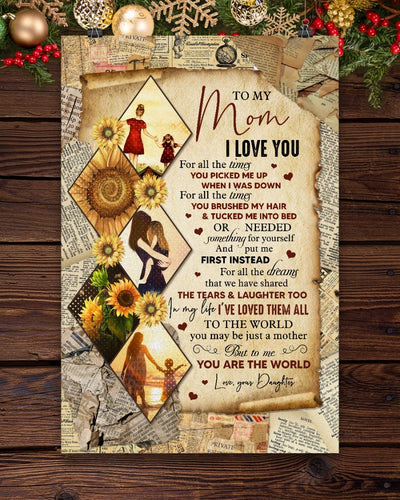 I Love You For All The Times Daughter To Mom Canvas And Poster, Best Mother’s Day Gift Ideas, Mother’s Day Gift From Daughter To Mom, Warm Home Decor Wall Art