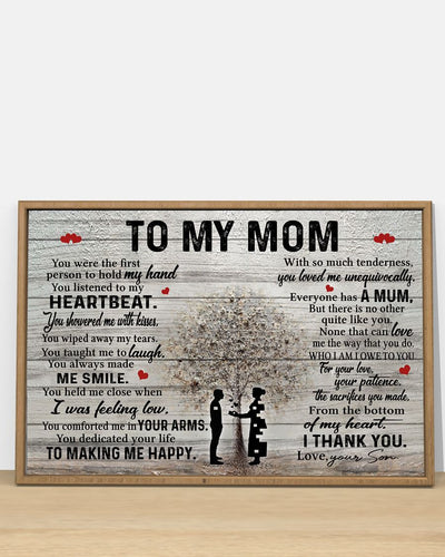 To Making Me Happy Lanscape Canvas And Poster, Best Mother’s Day Gift Ideas, Mother’s Day Gift From Son To Mom, Warm Home Decor Wall Art