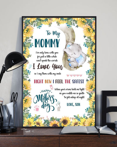 To My Mommy I Love You Canvas And Poster, Quarantine Mother’s Day Gift, Mother’s Day Gift From Son To Mom, Warm Home Decor Wall Art
