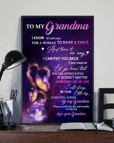 I'll Always Be Your Little Boy Canvas And Poster, Best Mother’s Day Gift Ideas, Mother’s Day Gift From Grandson To Grandma, Warm Home Decor Wall Art Visual Art