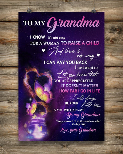 I'll Always Be Your Little Boy Canvas And Poster, Best Mother’s Day Gift Ideas, Mother’s Day Gift From Grandson To Grandma, Warm Home Decor Wall Art