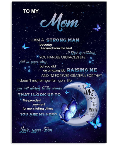 You Are My Hero Canvas And Poster, Best Mother’s Day Gift Ideas, Mother’s Day Gift From Son To Mom, Warm Home Decor Wall Art