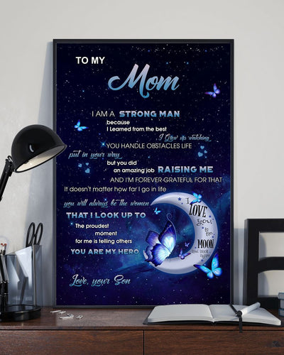 You Are My Hero Canvas And Poster, Best Mother’s Day Gift Ideas, Mother’s Day Gift From Son To Mom, Warm Home Decor Wall Art