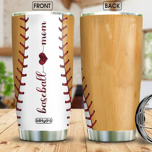 Baseball Mom Stainless Steel Tumbler Cups Drinkware 20oz - MostSuit