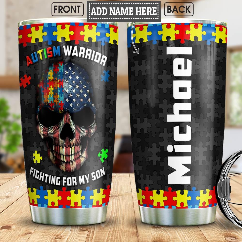 Autism Personalized Stainless Steel Tumbler Cups Drinkware 20oz - MostSuit