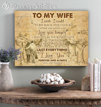 Canvas Wall Art Print To My Wife Wood Canvas Print Decor - To My Wife