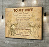 Canvas Wall Art Print To My Wife Wood Canvas Print Decor - To My Wife