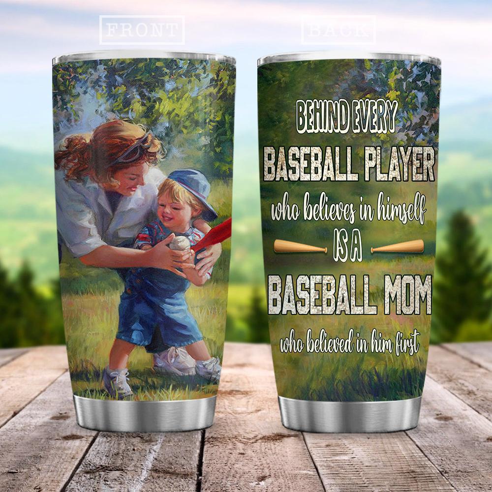 Baseball Mom Stainless Steel Tumbler Cups Drinkware 20oz - MostSuit