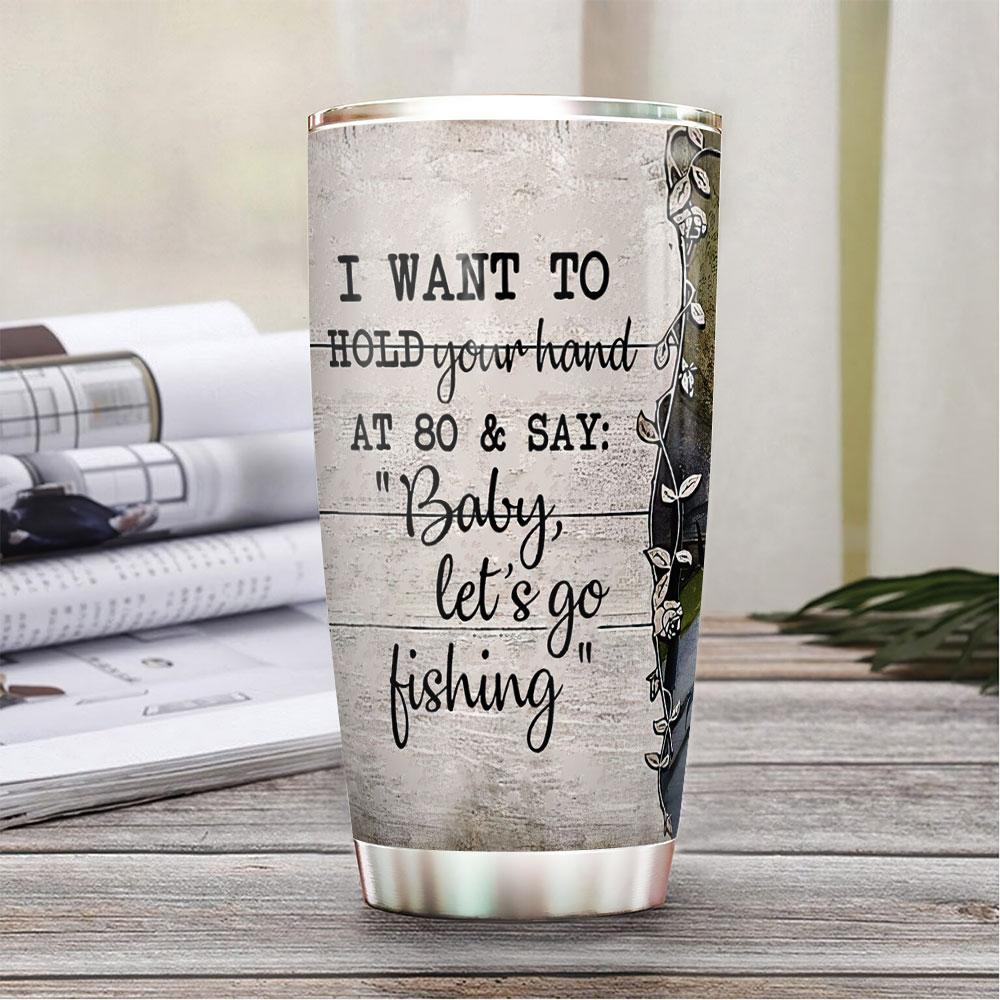 Personalized Fishing Old Couple DNMZ1005010Z Stainless Steel Tumbler - MostSuit