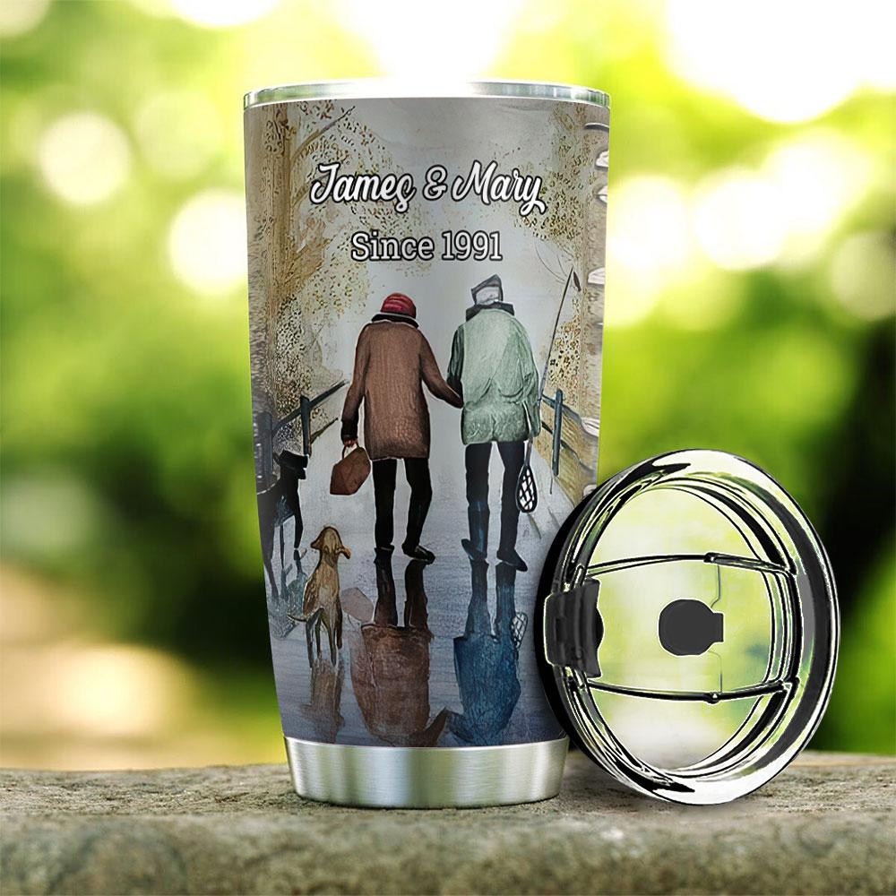 Personalized Fishing Old Couple DNMZ1005010Z Stainless Steel Tumbler - MostSuit