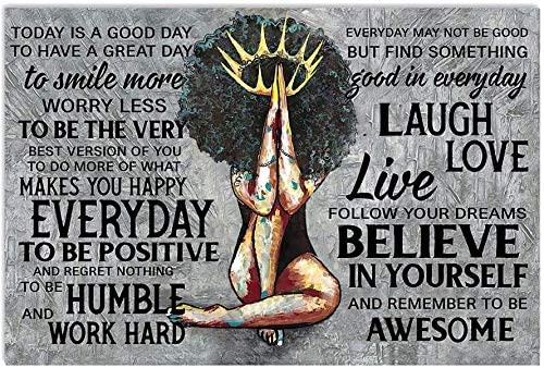 Black Queen - Makes You Happy Everyday Landscape Poster Canvas Black Women Gift for Her Family Friend Lovers Birthday Gift Home Decor Wall Art Visual Art