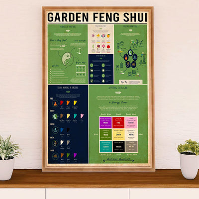 Gardening Poster Home Décor Wall Art | Garden Feng Shui Art | Gift for Gardener, Plants Lover