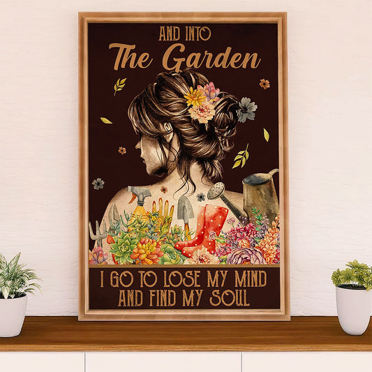 Gardening Poster Home Décor Wall Art | Lose My Mind | Gift for Gardener, Plants Lover