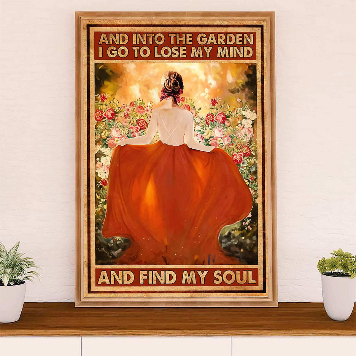 Gardening Poster Home Décor Wall Art | Garden Princess | Gift for Gardener, Plants Lover