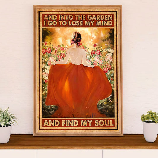 Gardening Poster Home Décor Wall Art | Garden Princess | Gift for Gardener, Plants Lover